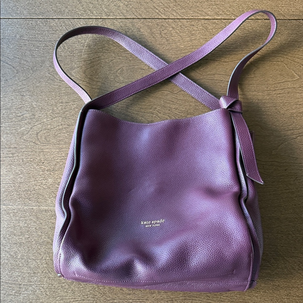 Kate Spade Plum Pebbled Leather Shoulder Bag
